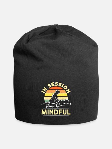 Massage Therapist In Session Please Be Reflexology - Jersey-Beanie - Schwarz