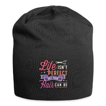 Hairstylist Life Isn't Perfect But Hairdresser - Jersey Beanie - black - Front