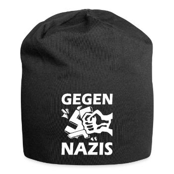 Gegen nazis faust - Jersey-Beanie - Schwarz - Vorne
