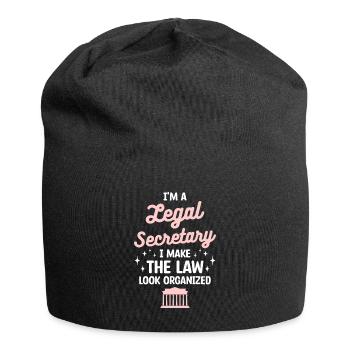 Je suis un secrétaire juridique Je fais paraître la loi - Bonnet en jersey - noir - Devant