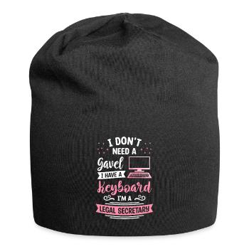 Ich brauche keinen Hammer Ich habe eine Tastatur Ich bin ein Legaler - Jersey-Beanie - Schwarz - Vorne