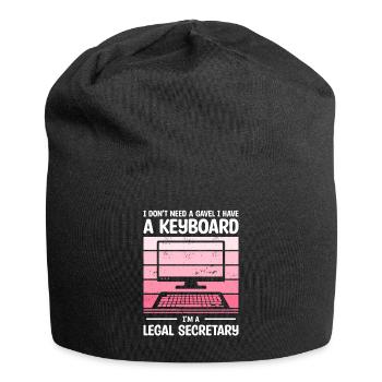 Ich brauche keinen Hammer Ich habe eine Tastatur Ich bin ein Legaler - Jersey-Beanie - Schwarz - Vorne