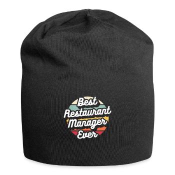 Retro Best Restaurant Manager Ever - Jersey Beanie - black - Front