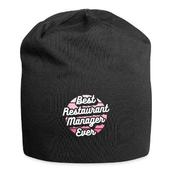 Retro Best Restaurant Manager Ever - Jersey Beanie - black - Front