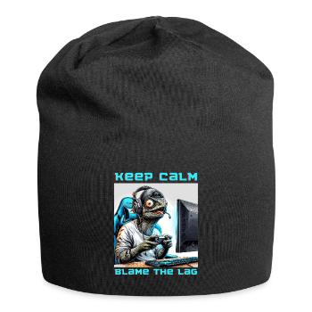 Modèles de chemises de joueur caméléon. Pour les nerds, les jeux - Bonnet en jersey - noir - Devant