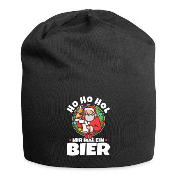 Ho Ho Hol mir mal ein Bier - Jersey-Beanie - Schwarz - Vorne