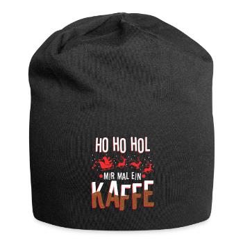 Ho Ho Hol mir mal ein Kaffee - Jersey-Beanie - Schwarz - Vorne