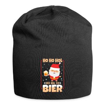 Ho Ho Hol mir mal ein Bier - Jersey-Beanie - Schwarz - Vorne