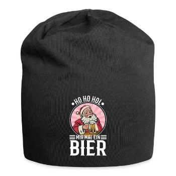 Ho Ho Hol mir mal ein Bier - Jersey-Beanie - Schwarz - Vorne
