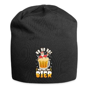 Ho Ho Hol mir mal ein Bier - Jersey-Beanie - Schwarz - Vorne
