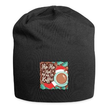 Ho Ho Hol mir mal ein Kaffee - Jersey-Beanie - Schwarz - Vorne