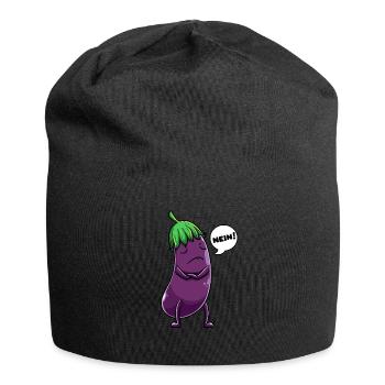 Aubergine Obst Und Gemüse - Jersey-Beanie - Schwarz - Vorne