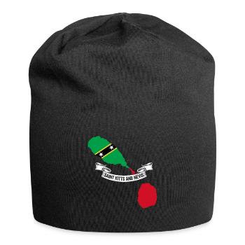Flag of Saint Kitts and Nevis - Jersey Beanie - black - Front
