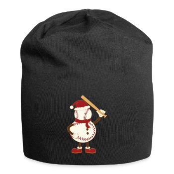 Weihnachtsmann Baseball Weihnacht Lustig - Jersey-Beanie - Schwarz - Vorne