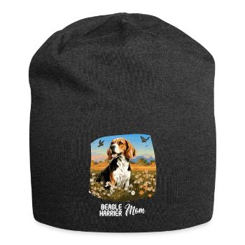 Hund Beagle Harrier - Jersey-Beanie - Anthrazit - Vorne