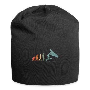 Wingfoil Surfer Wingfoiling Board Vintage - Jersey Beanie - black - Front