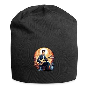 Gitarren E-Gitarren-Saiten E-Gitarre Musiker - Jersey-Beanie - Schwarz - Vorne