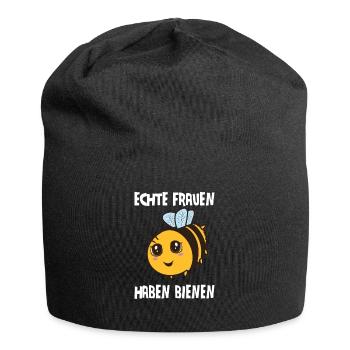 Imker Imkerin Bienen - Jersey-Beanie - Schwarz - Vorne