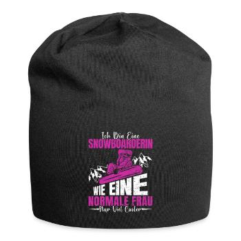 Snowboard Frauen Bin eine Snowboarderin Snowboard - Jersey-Beanie - Schwarz - Vorne