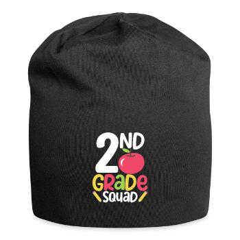 2nd Grade Squad Second Teacher Student Team Back - Jersey Beanie - black - Front