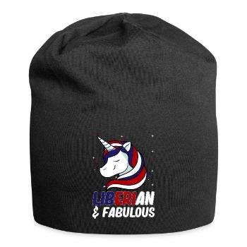 Liberia Flag Liberians - Jersey Beanie - black - Front