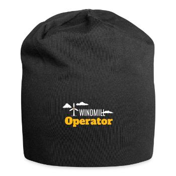 Windmill Operator Wind Power Wind Energy - Jersey Beanie - black - Front