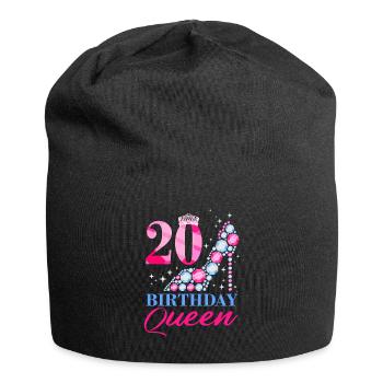 Birthday Queen 20 - Jersey-Beanie - Schwarz - Vorne
