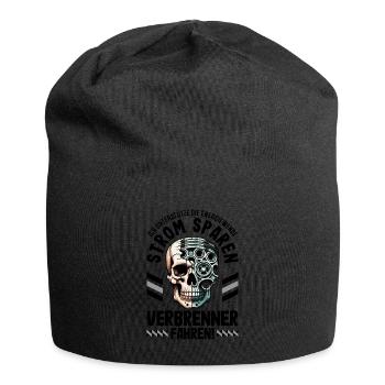 Energiewende Strom Sparen Verbrenner Fahren - Jersey-Beanie - Schwarz - Vorne