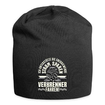 Energiewende Strom Sparen Verbrenner Fahren - Jersey-Beanie - Schwarz - Vorne