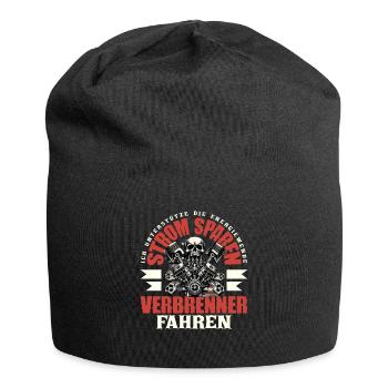 Energiewende Strom Sparen Verbrenner Fahren - Jersey-Beanie - Schwarz - Vorne