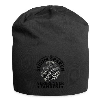 Energiewende Strom Sparen Verbrenner Fahren - Jersey-Beanie - Schwarz - Vorne