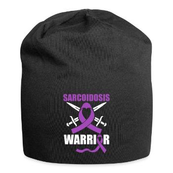 Sarkoidose Kriegerin Unsichtbare Krankheit - Jersey-Beanie - Schwarz - Vorne