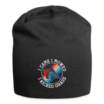 Landscaper I Came I Mowed I Kicked Grass Gardener - Jersey Beanie - black - Front
