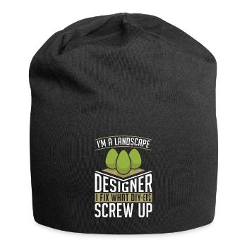 Paysagiste Je suis paysagiste Je répare jardinier - Bonnet en jersey - noir - Devant