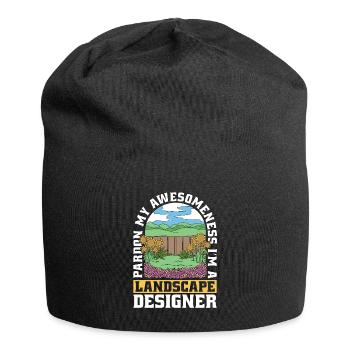 Landscaper Pardon My Awesomeness I'm A Lawn Mower - Jersey Beanie - black - Front