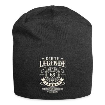 Legendärer 63. Geburtstag - Jersey-Beanie - Anthrazit - Vorne