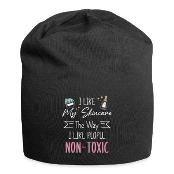 Esthéticienne, Soins de la peau, Beauté, Dermantologue, - Bonnet en jersey - noir - Devant