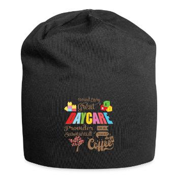 Coffee Behind Every Great - Coffee Teacher School - Jersey Beanie - black - Front