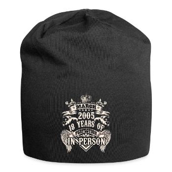 Mars 2005 anniversaire Bélier fête ses 18 ans - Bonnet en jersey - noir - Devant