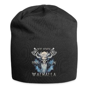 Walhalla Das Geschenk für Schildwall-Krieger - Jersey-Beanie - Schwarz - Vorne