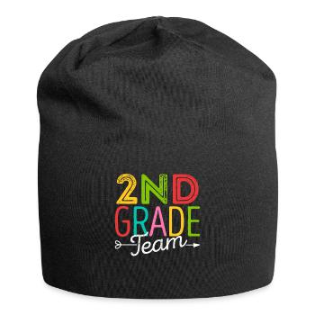 Equipe de la 2ème classe Deuxième élève enseignant 100. - Bonnet en jersey - noir - Devant