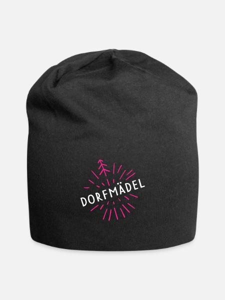 Dorfmädel Dorfmädchen Dorfleben Landleben Dorffest - Jersey-Beanie - Schwarz