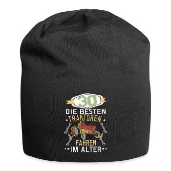 30 Geburtstag Traktor Treker Bauer Trecker Rentner - Jersey-Beanie - Schwarz - Vorne