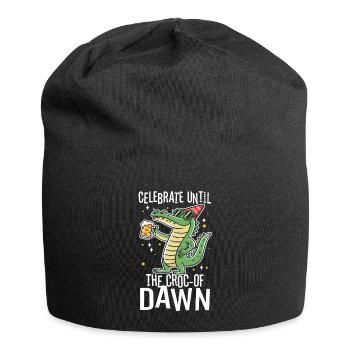 Celebrate until the croc-of dawn - Jersey Beanie - black - Front