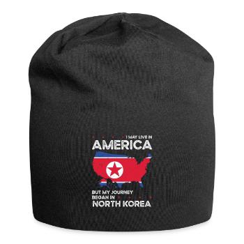 Nordkorea Amerikanischer Patriot USA Gewachsen - Jersey-Beanie - Schwarz - Vorne