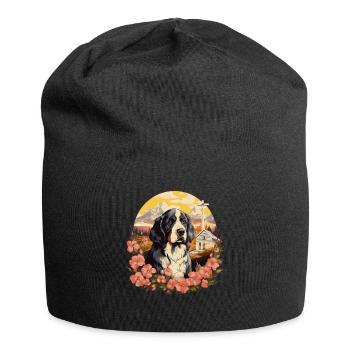 Dog St. Bernard - Jersey Beanie - black - Front