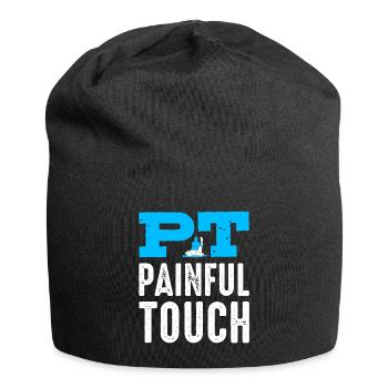 PT Physiotherapie Physiotherapeutin Job - Jersey-Beanie - Schwarz - Vorne