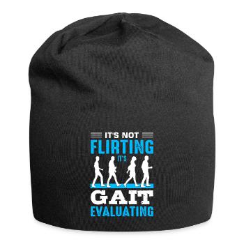 PT Physiotherapie Physiotherapeutin Job - Jersey-Beanie - Schwarz - Vorne