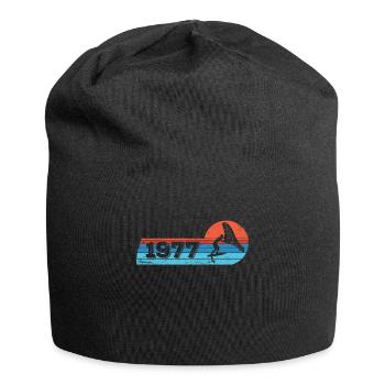 Wingfoil Surfer Birthday Vintage Born 1977 - Jersey Beanie - black - Front