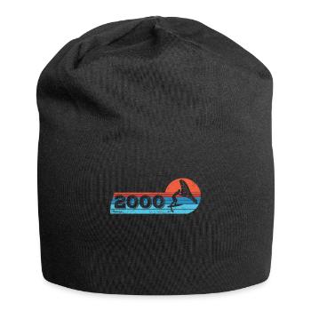 Wingfoil Surfer Birthday Vintage 2000's Born - Jersey Beanie - black - Front